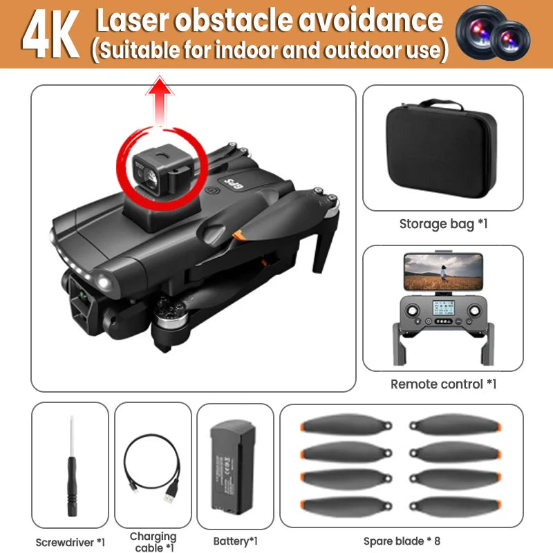 Lenovo V198Max GPS Drone | 4K/8K Dual Camera 5G FPV RC