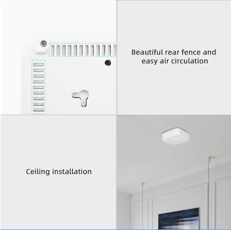Inteligentny monitor jakości powietrza tuya zigbee 6-w-1 | detektor środowiska domowego