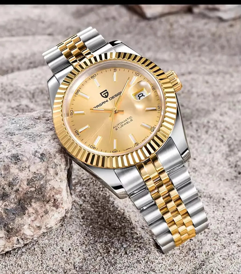 Pagani design 2026 datejust luksusowy męski zegarek mechaniczny pd-1645
