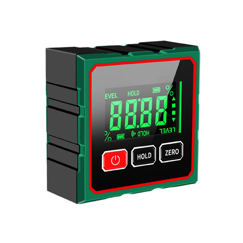 Magnetic Digital Angle Finder & 360° Laser Protractor Level | USB-C