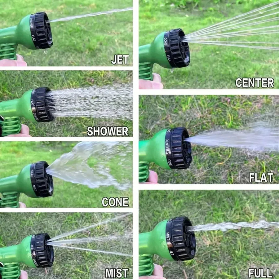 Vabena Expandable Garden Hose 25-200FT - Lightweight, Durable & Kink-Free with 7-Way Spray Nozzle