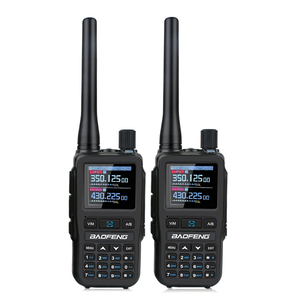 Baofeng uv-5r mini zestaw 2 sztuk dwuzakresowy radiotelefon kompaktowy 5w z odbiornikiem pasma lotniczego i ładowaniem usb-c