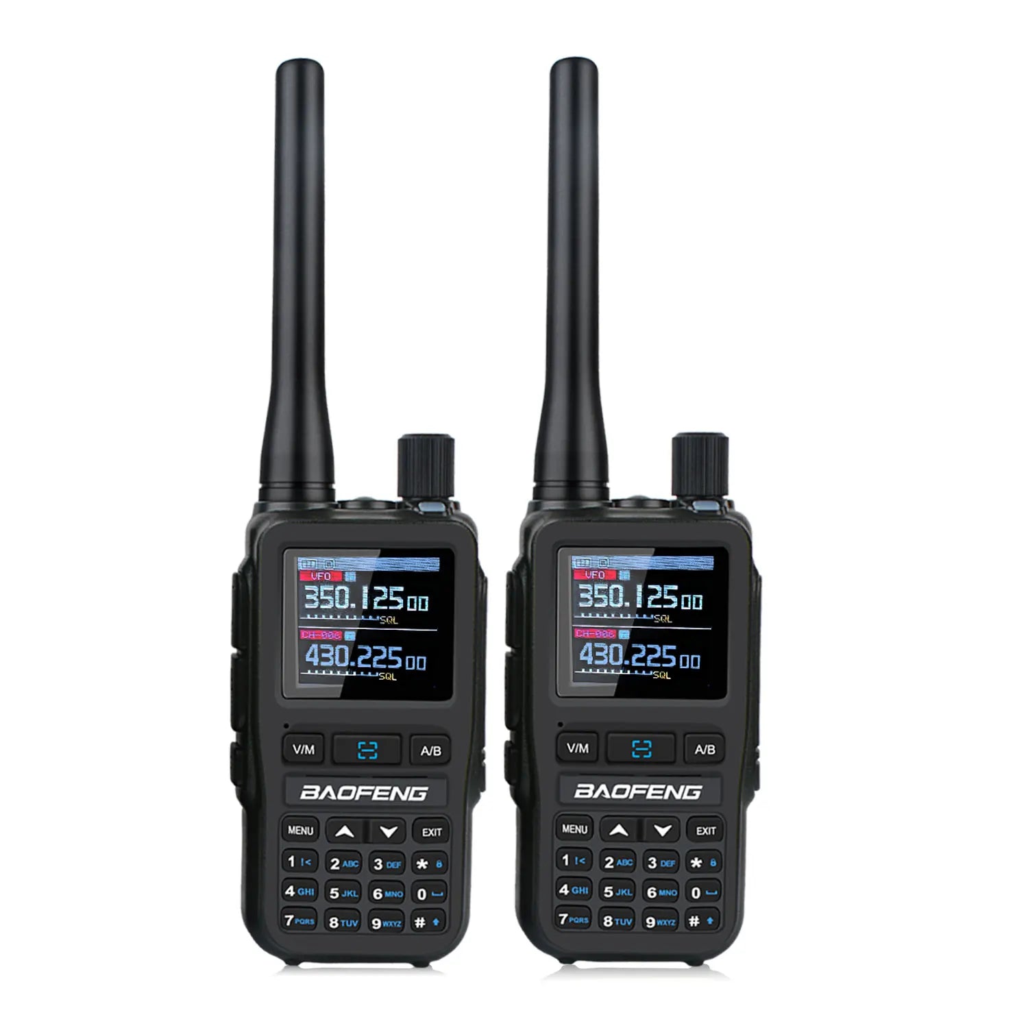 Baofeng uv-5r mini zestaw 2 sztuk dwuzakresowy radiotelefon kompaktowy 5w z odbiornikiem pasma lotniczego i ładowaniem usb-c