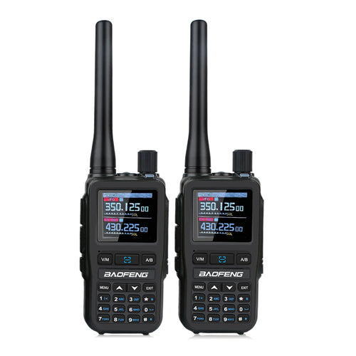 Baofeng uv-5r mini zestaw 2 sztuk dwuzakresowy radiotelefon kompaktowy 5w z odbiornikiem pasma lotniczego i ładowaniem usb-c