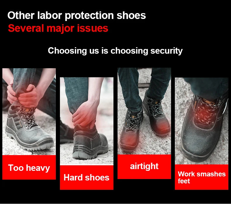 Vabena Indestructible Steel Toe Work Sneakers for Men & Women | Safety Footwear