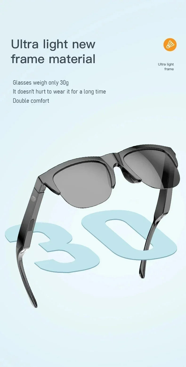 Inteligentne okulary przeciwsłoneczne dixsg z dźwiękiem bluetooth i ochroną przed niebieskim światłem