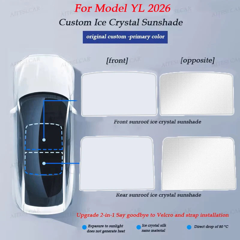 Osłona przeciwsłoneczna dachu tesla model 3 y highland juniper 2025 – ochrona uv