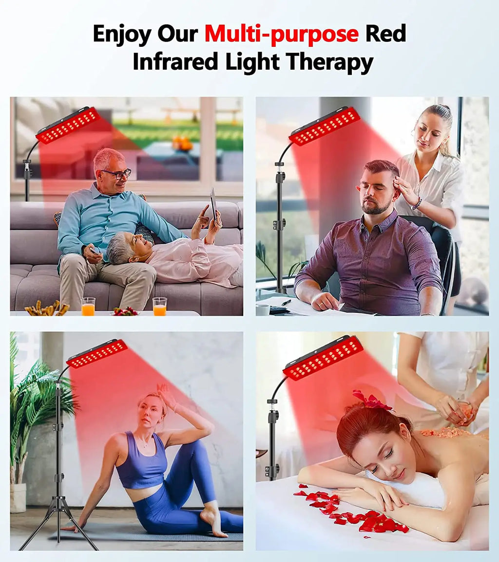 Lampa led do terapii światłem czerwonym i podczerwonym na całe ciało i twarz