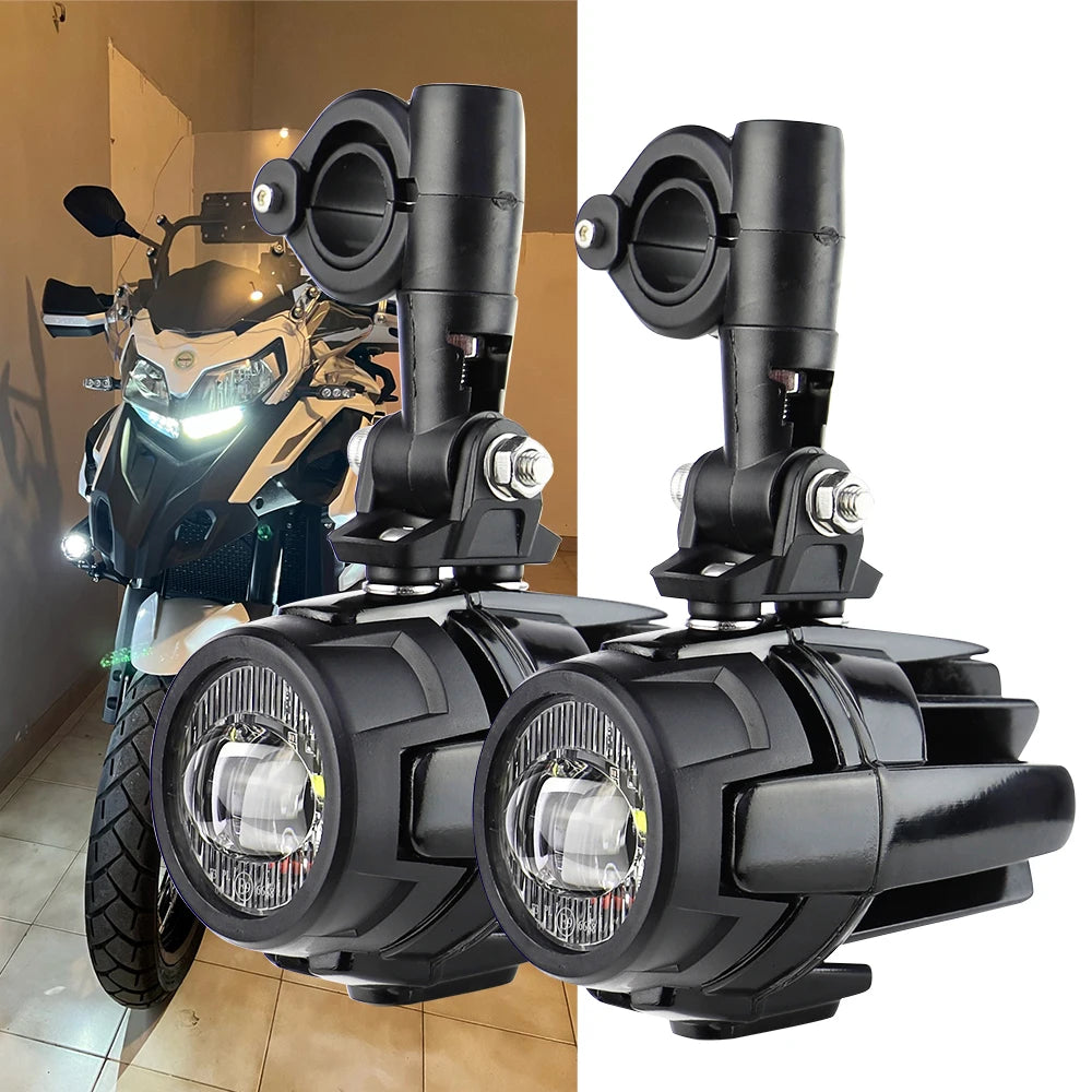 Wysokowydajne pomocnicze lampy przeciwmgielne led do motocykli bmw r1200gs, f800gs, k1600 i uniwersalnych | 40w 6000k