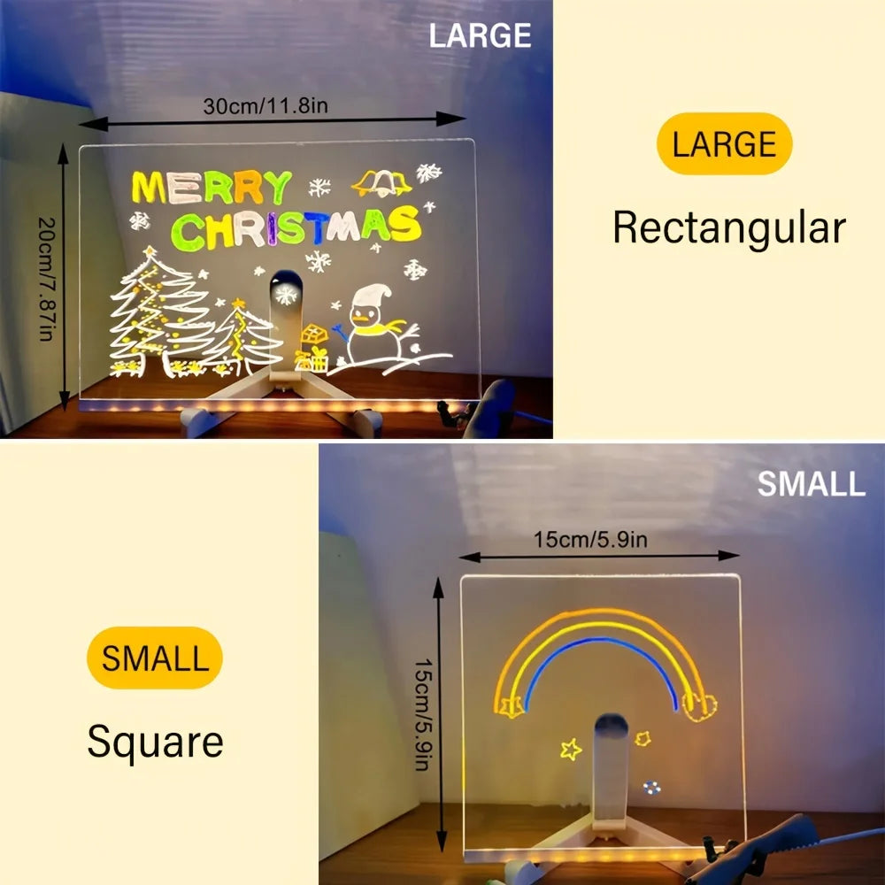 Tablica led do notatek i lampka nocna | plansza do rysowania rgb dla dzieci