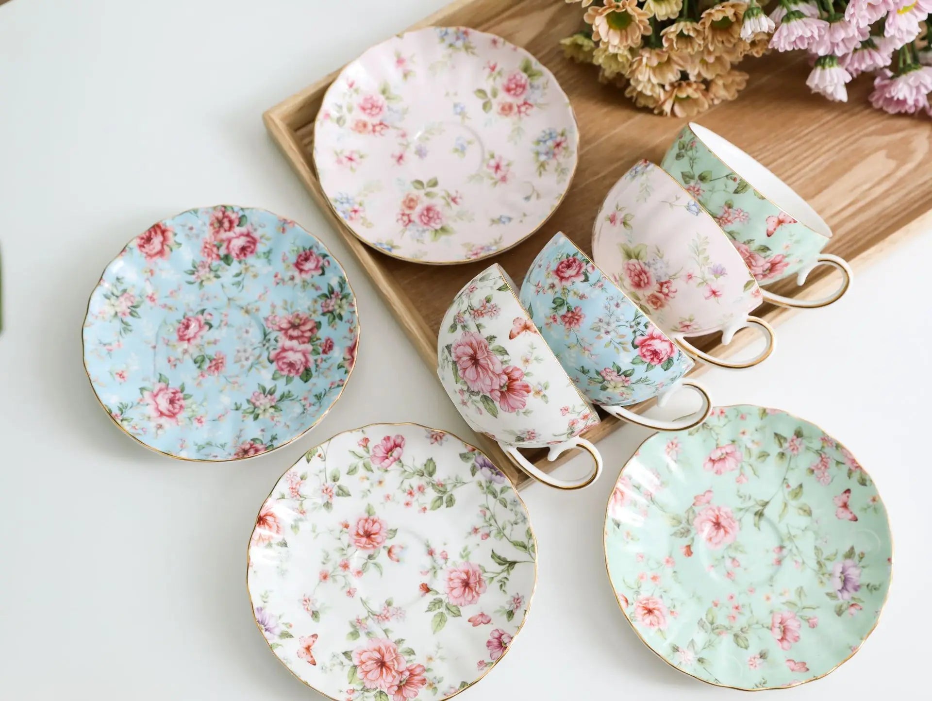 Vabena Luxury Bone China Coffee & Tea Set - Elegant Serveware