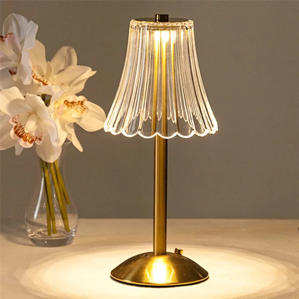 Lampa stołowa led dbf bezprzewodowa, dotykowa z regulacją jasności