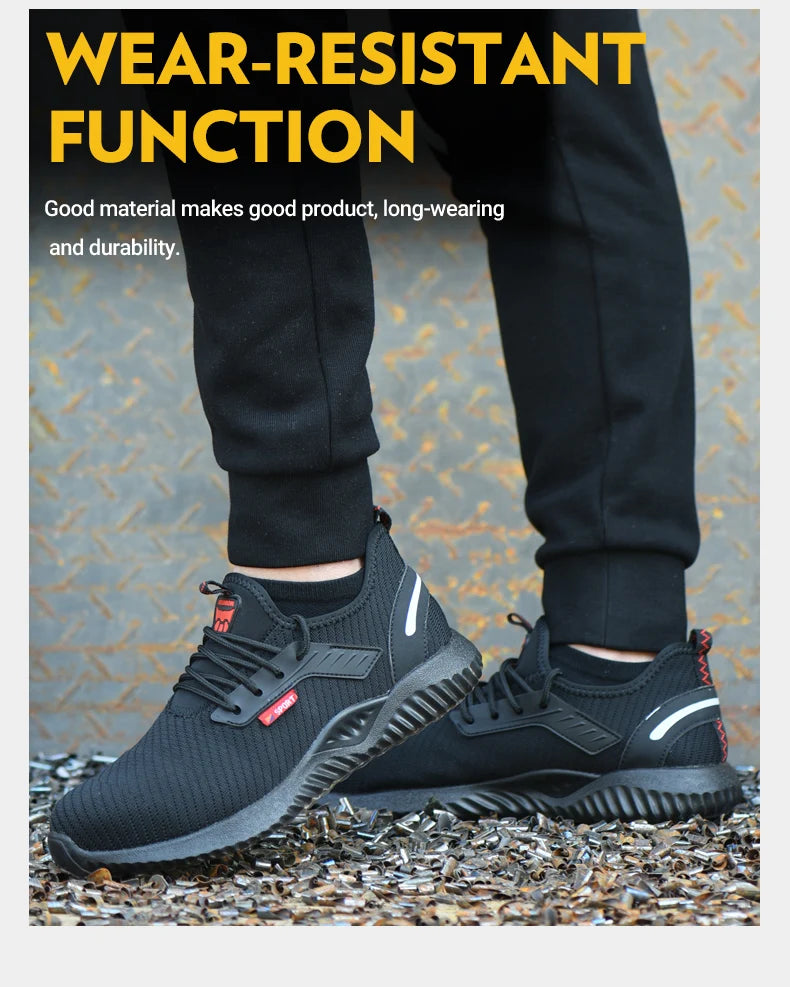 Vabena Indestructible Steel Toe Work Sneakers for Men & Women | Safety Footwear