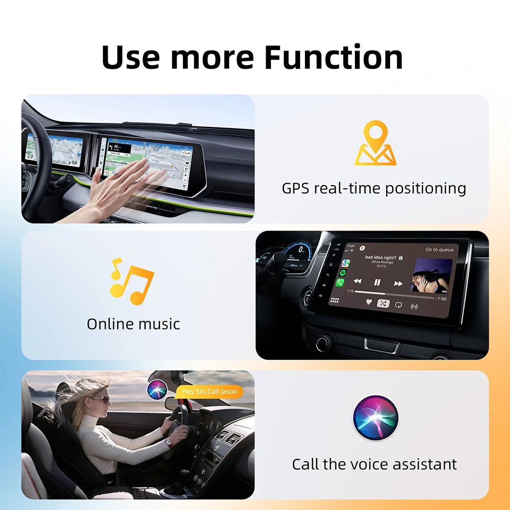 Adapter 2w1 bezprzewodowy carplay i android auto | inteligentny box ai do samochodów