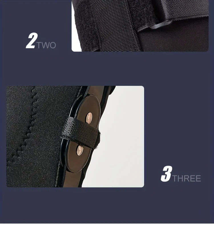 Adjustable Knee Brace with Side Stabilizers & Gel Pads for Joint Support