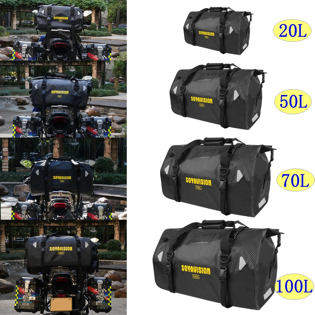 Wodoodporna torba motocyklowa na bagaż | suchy plecak rolowany | 20l, 40l, 66l