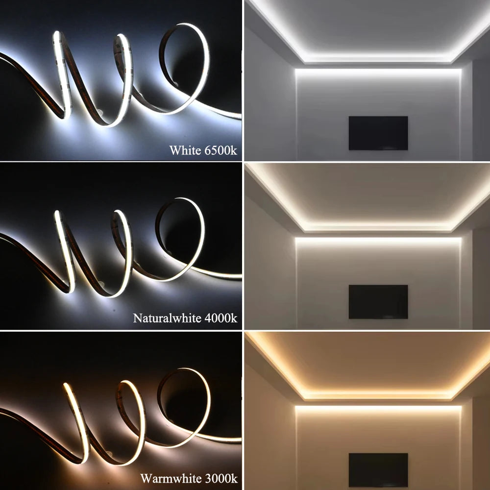 CENFAYA Tuya Zigbee COB CCT Smart LED Strip 2m | Dimmable Accent Lighting