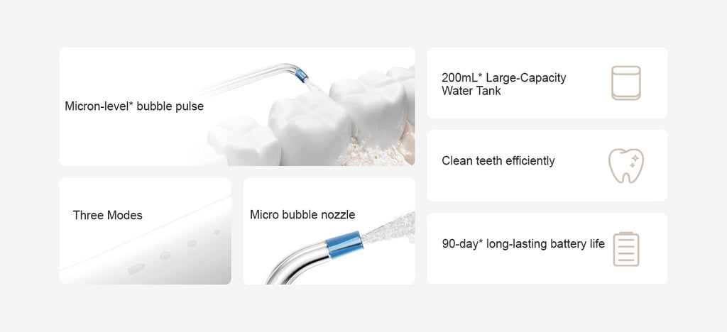 Mijia elektryczny irygator do jamy ustnej 2 – ultrasoniczny floser dentystyczny