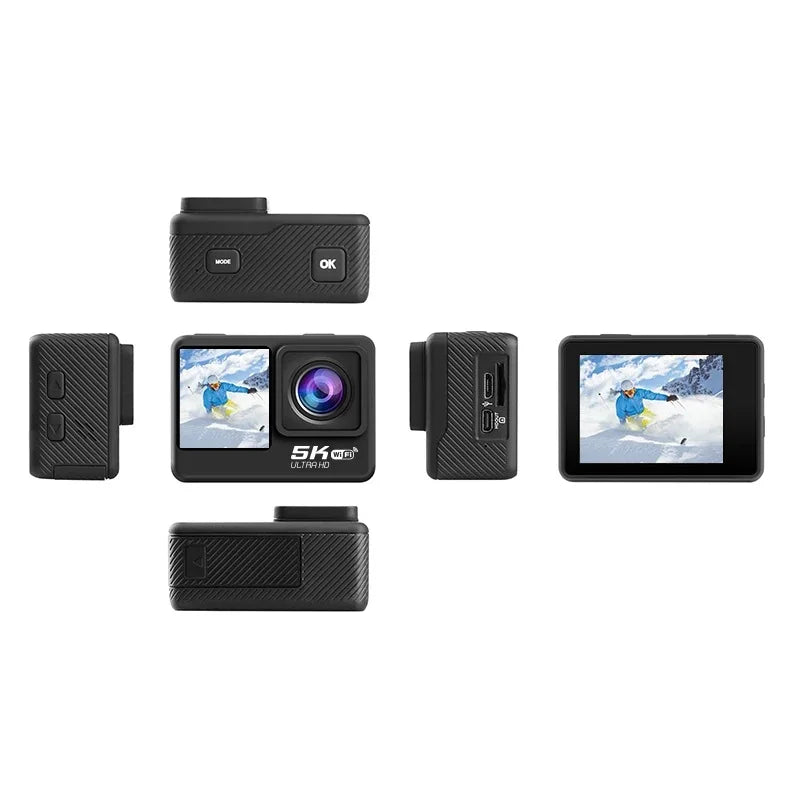 Kamera sportowa sony imx576 5k 4k60fps wodoodporna 48mp z wi-fi
