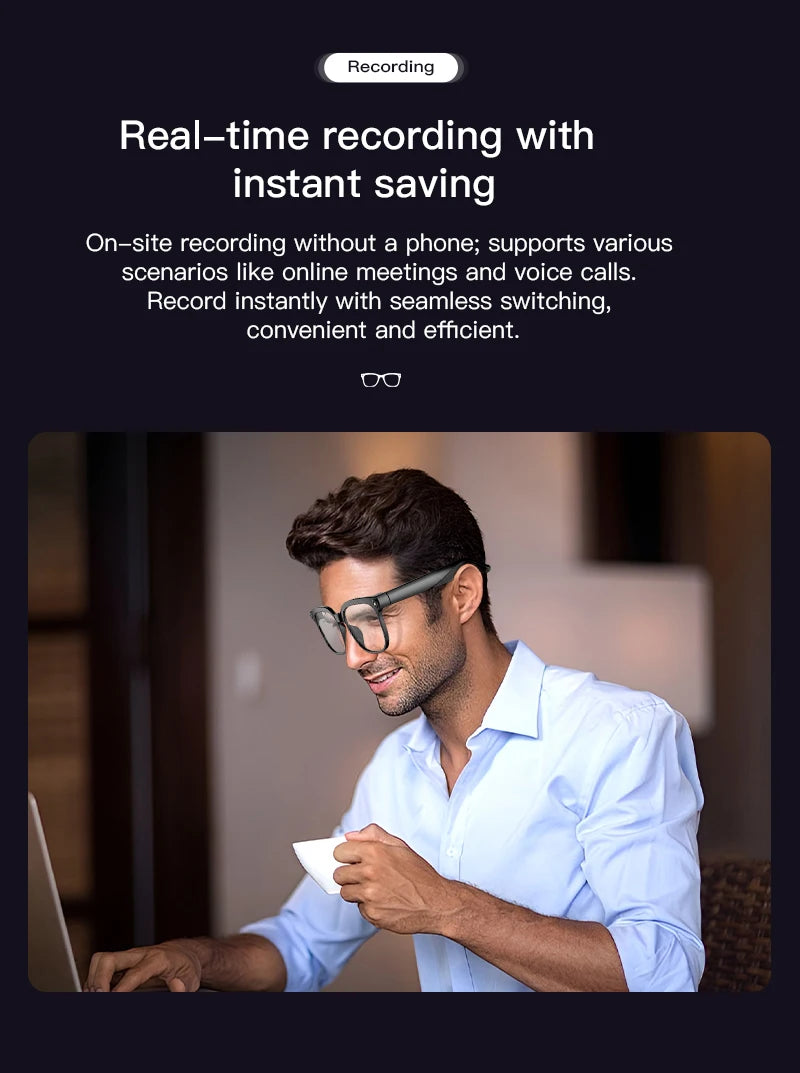 Okulary guhuavmi inteligentne: wideo 1080p hd, kamera i ai chatgpt
