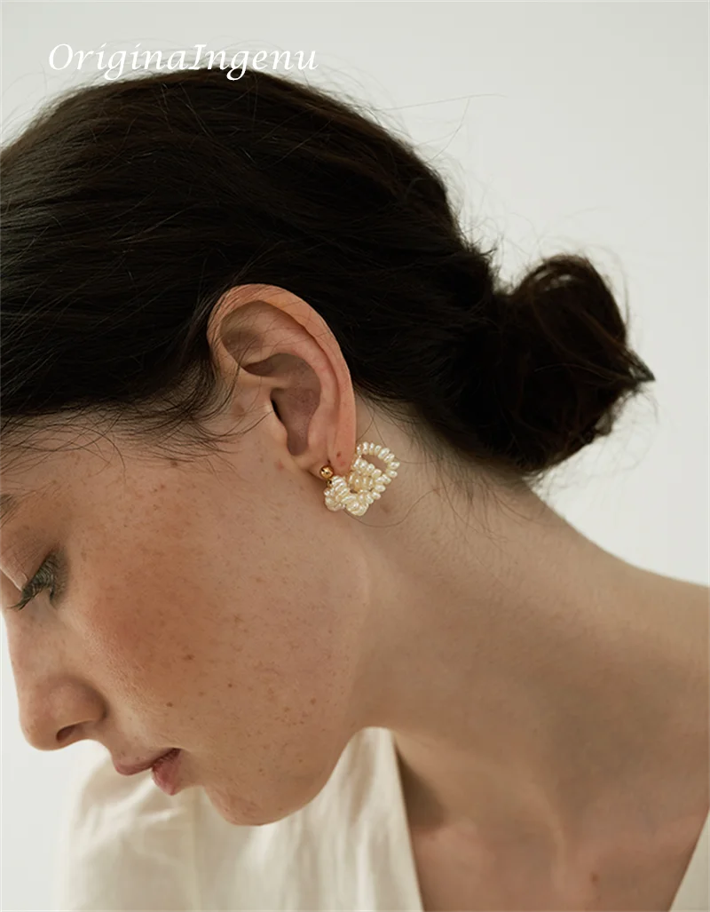 Elegant Freshwater Seed Pearl Earrings - 14K Gold Filled Jewelry