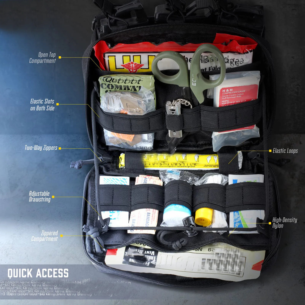 Taktyczna ładownica molle - organizer na magazynki m4/m16 i zestaw medyczny