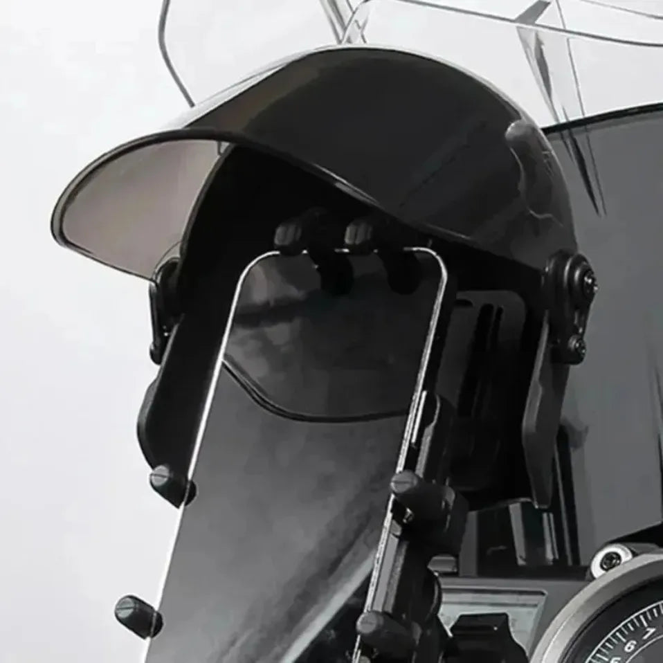 Wodoodporny uchwyt na telefon do motocykla z osłoną przeciwsłoneczną i ochroną przed deszczem