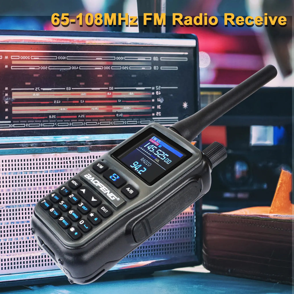 Baofeng uv-5r mini zestaw 2 sztuk dwuzakresowy radiotelefon kompaktowy 5w z odbiornikiem pasma lotniczego i ładowaniem usb-c