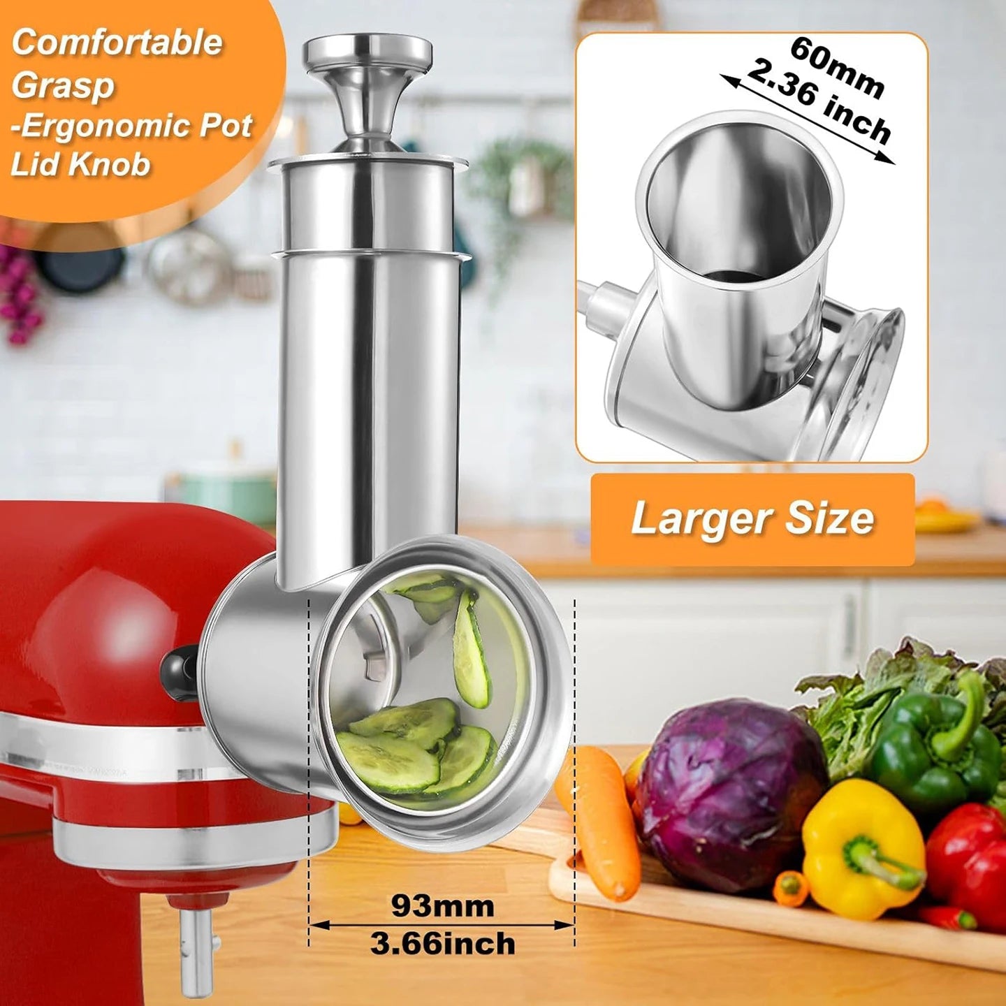 Nakładka krajalnica tarka do miksera kitchenaid – stal nierdzewna