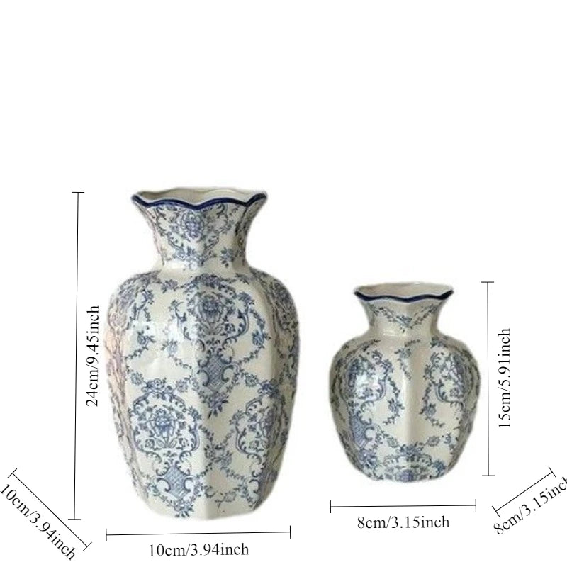 Exquisite Hand-Painted Blue & White Porcelain Vase | Luxury Home Decor