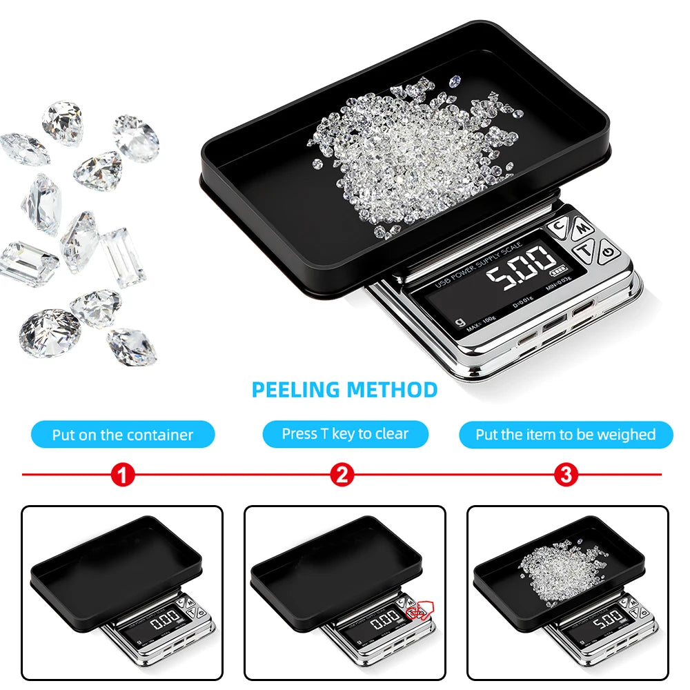 Vabena High Precision Digital Pocket Scale - 500g/0.01g