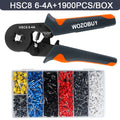 WOZOBUY Ferrule Crimping Tool Kit - Self-Adjustable Ratchet Wire Crimper