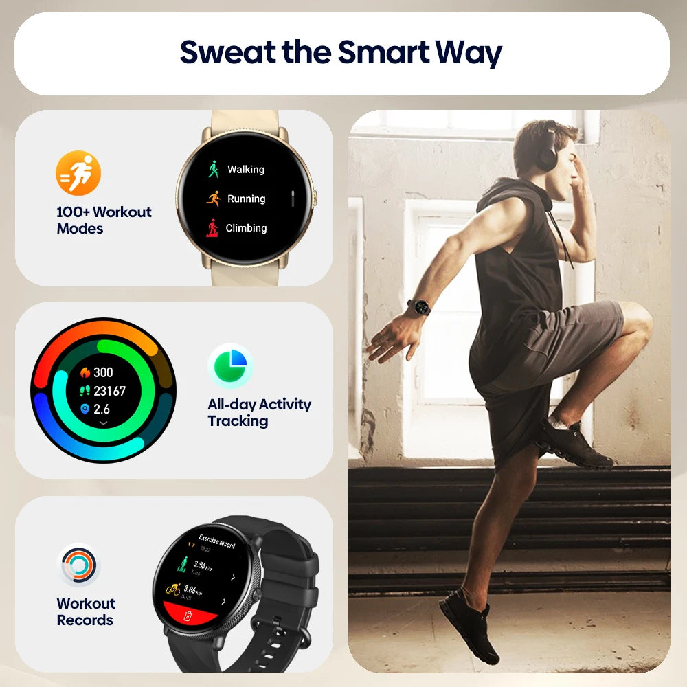 Zeblaze gtr 3 pro: smartwatch z połączeniami głosowymi, wyświetlaczem amoled i ramą ze stali 316l