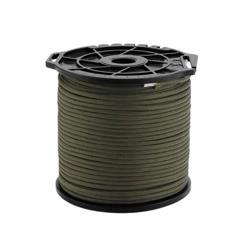 Niezawodna linka spadochronowa paracord 650 lb, 9-rdzeniowa, 4 mm, 100 m – militarna, taktyczna, survivalowa