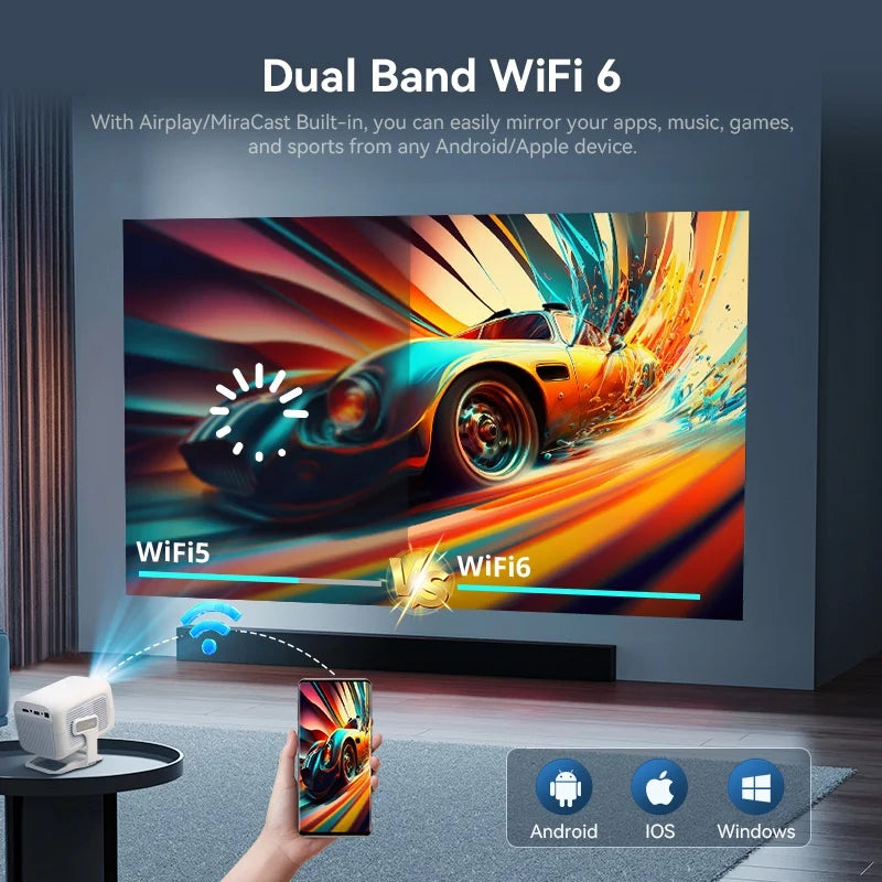 Projektor ditong x3plus hd | natywny 1080p 4k wifi6 android