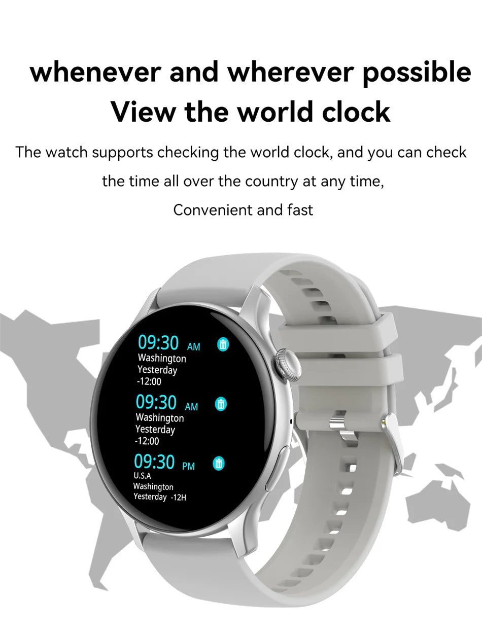 Damski elegancki smartwatch amoled z gps i rozmowami bluetooth
