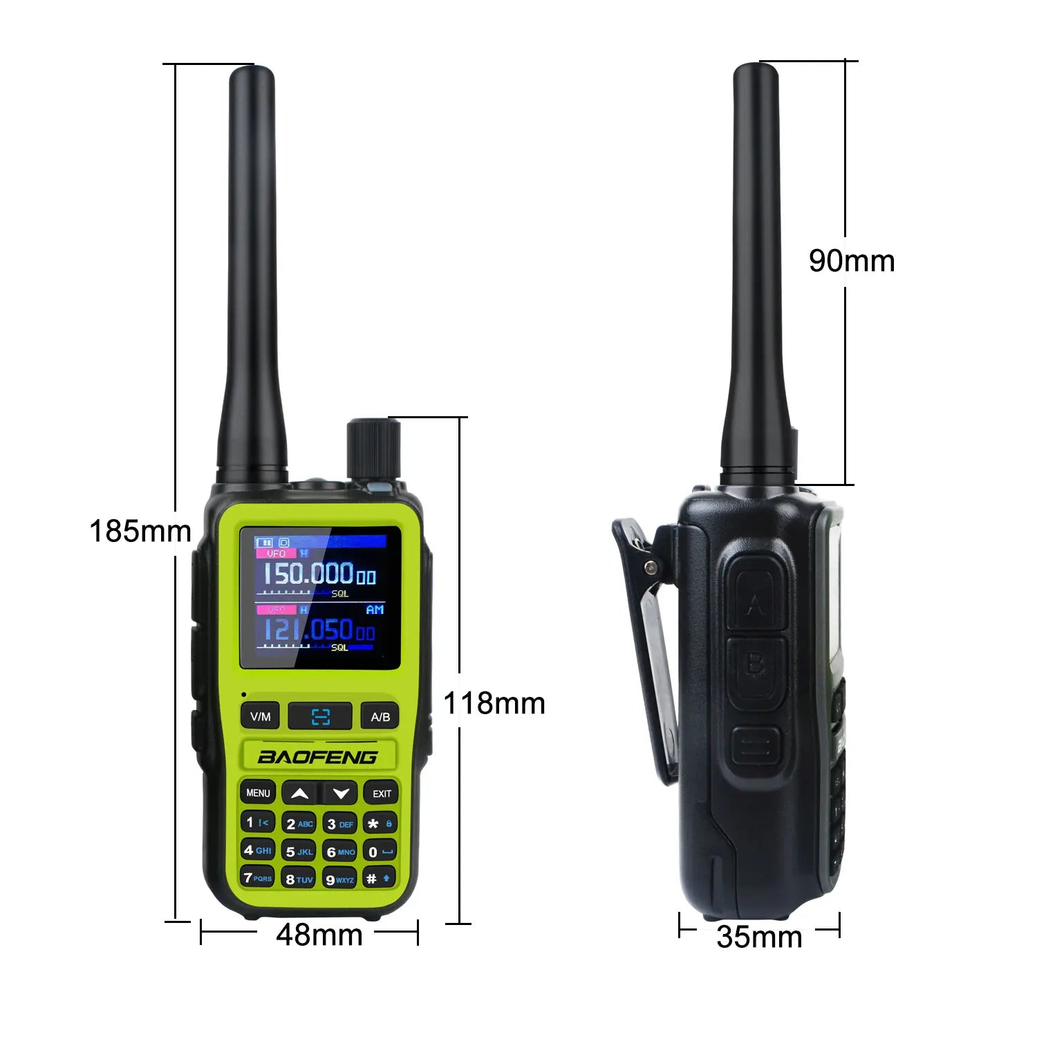 Baofeng uv-5r mini zestaw 2 sztuk dwuzakresowy radiotelefon kompaktowy 5w z odbiornikiem pasma lotniczego i ładowaniem usb-c