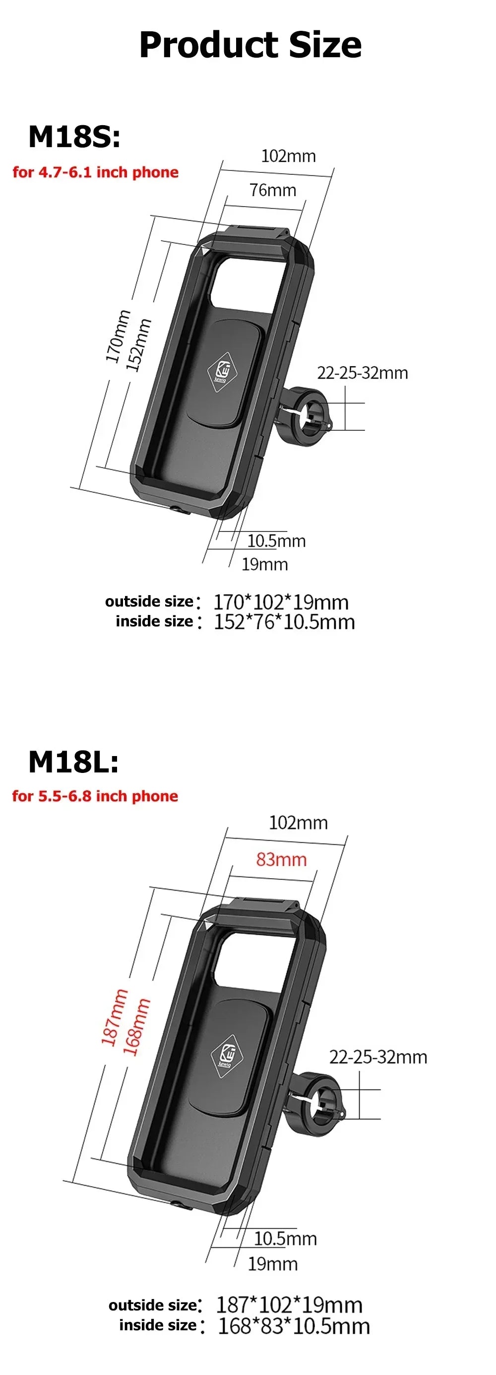 Uchwyt na telefon z ładowarką bezprzewodową do motocykla - szybkie ładowanie qc 3.0