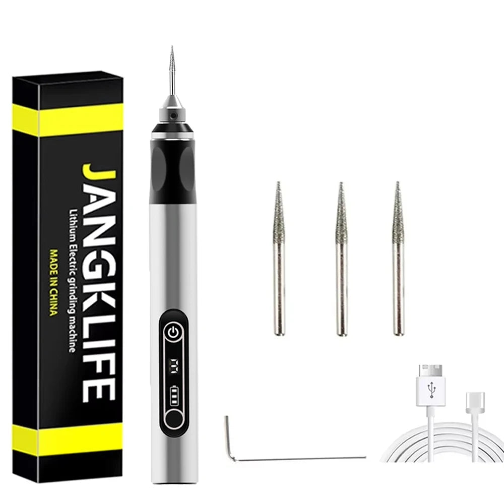 JANGKLIFE USB Cordless Rotary Tool Kit - Engraving Pen for Wood, Metal, Jewelry, Glass