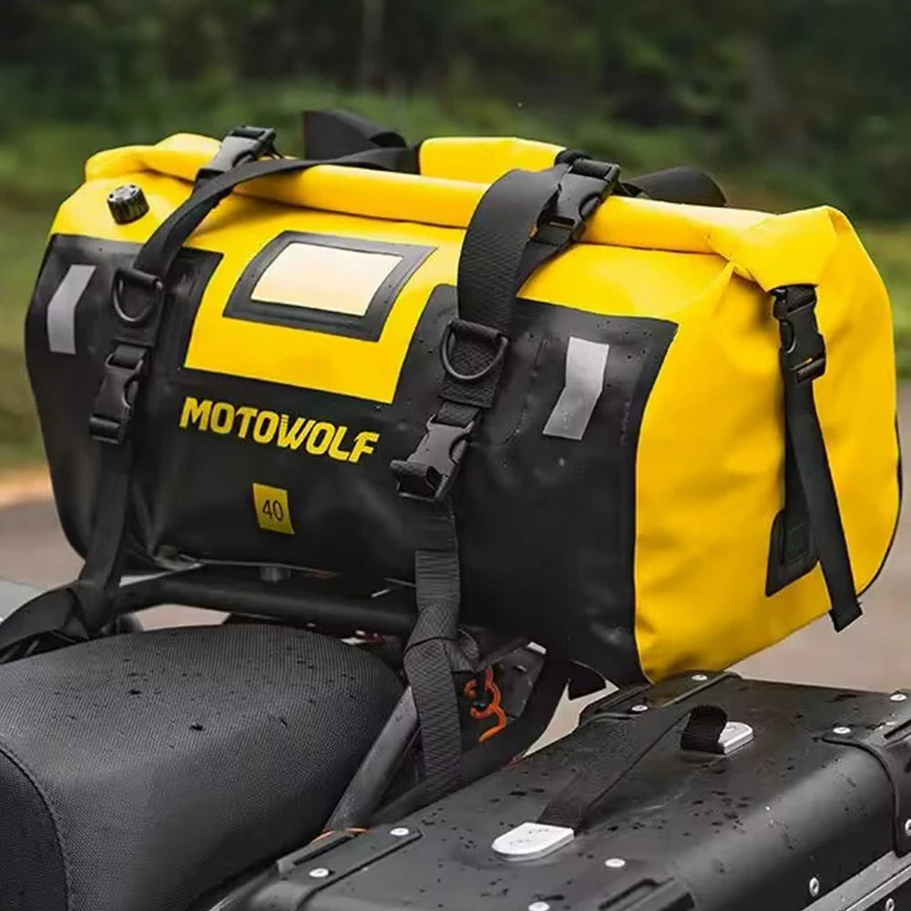 Wodoodporna torba motocyklowa na bagaż | suchy plecak rolowany | 20l, 40l, 66l