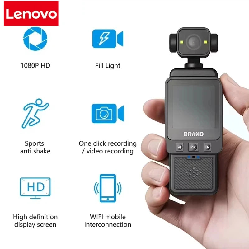 Kamera sportowa lenovo 4k wodoodporna z podwójnymi ekranami