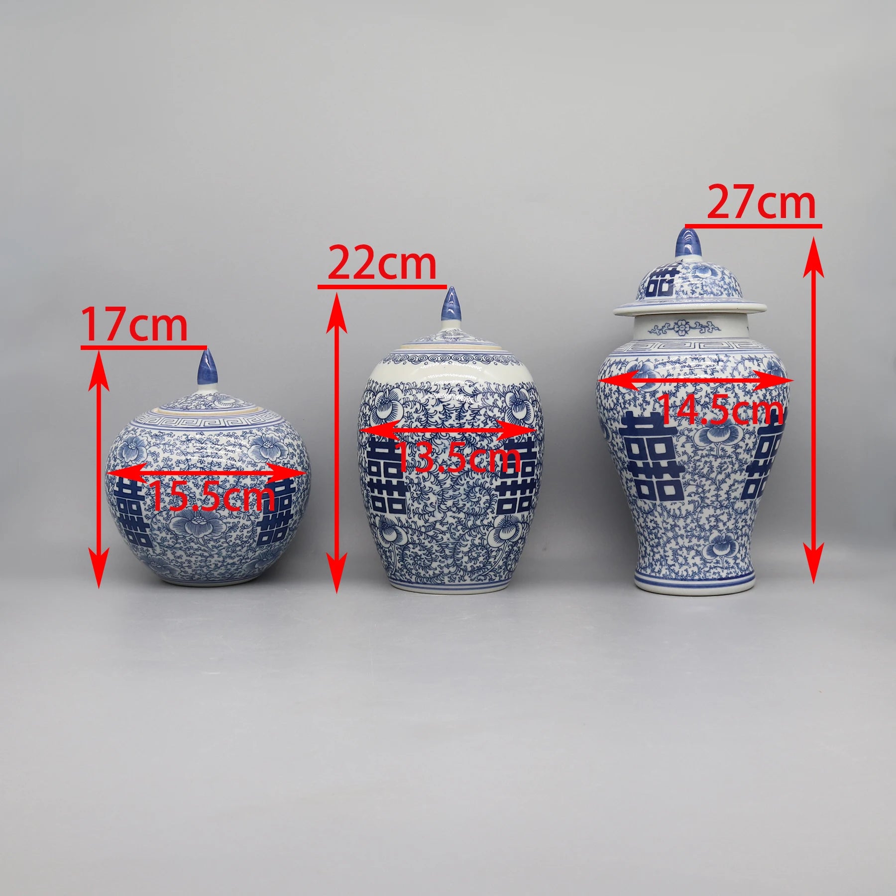 Elegant Blue & White Ceramic Jar & Vase - Home Decor