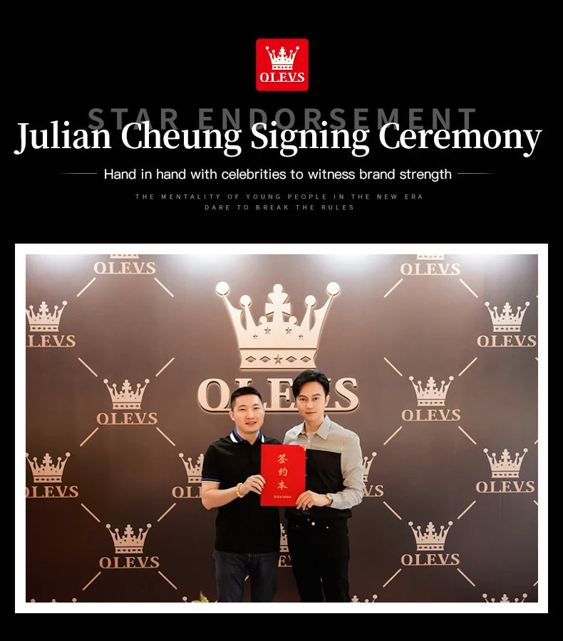 OLEVS 6654 Luxury Automatic Mechanical Chronograph Men's Watch Waterproof Luminous