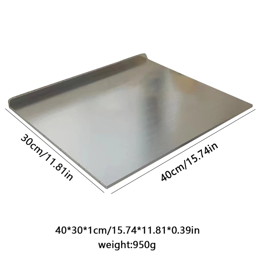 L-Shaped Stainless Steel Chopping Board - Large, Double-Sided Kitchen Tool