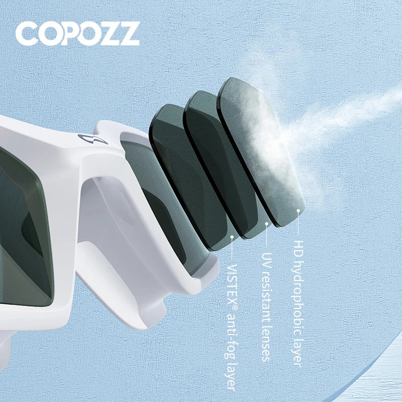 Okulary pływackie copozz electroplate przeciwmgielne z ochroną uv dla dorosłych
