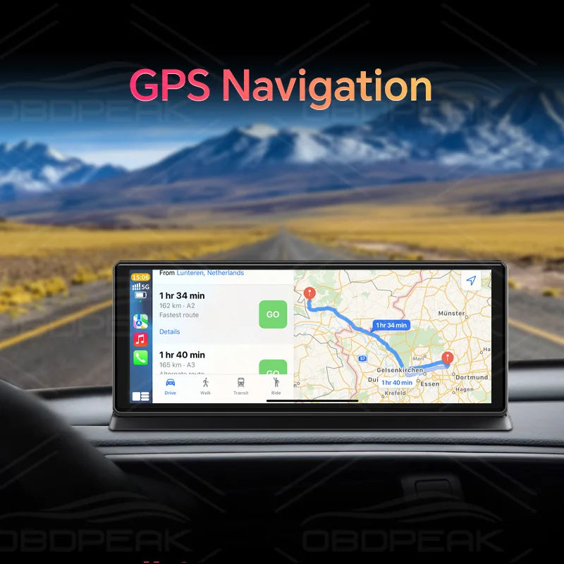 K2 pro 11.3" 4k bezprzewodowy carplay android auto kamera samochodowa z gps i podwójnym obiektywem