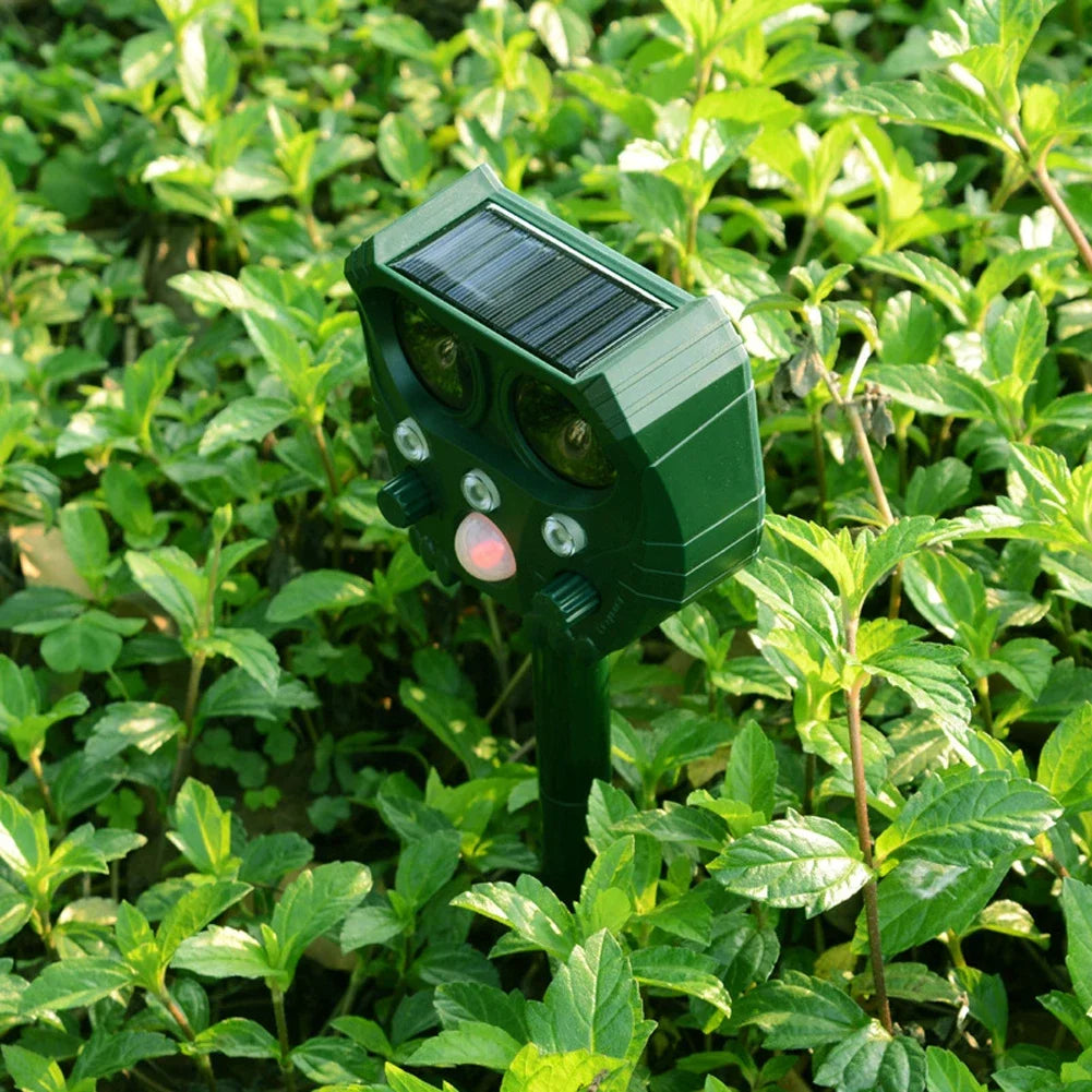 Solar Powered Ultrasonic Animal Repeller | Garden & Yard Deterrent