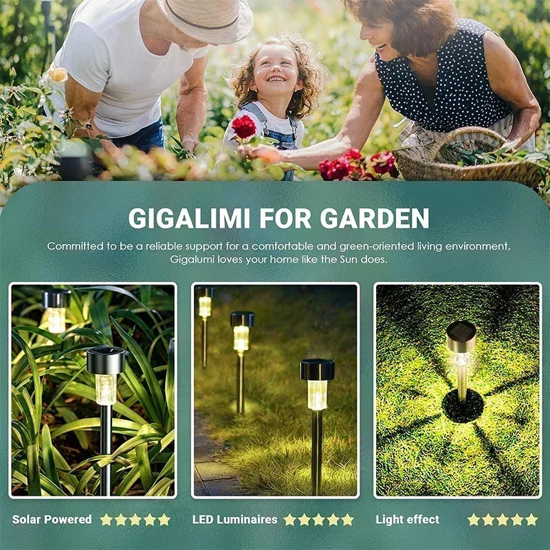 Vabena solarne lampy ogrodowe zewnętrzne - wodoodporne led na ścieżki i patio (10/20/30 szt.)