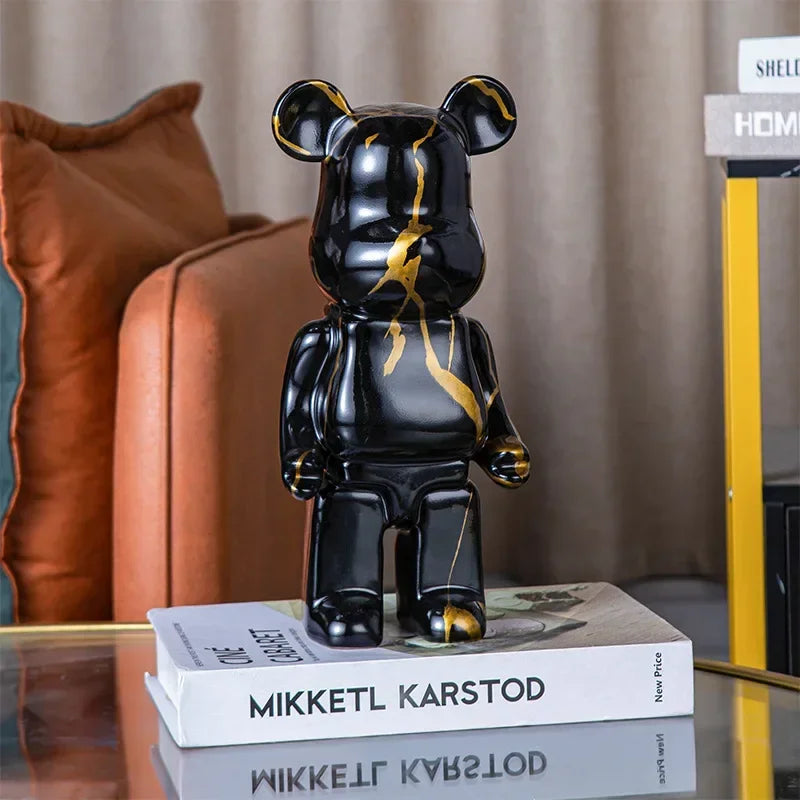 Vabena Luxury Aesthetic Nordic Resin Bear Sculpture - Home Decor
