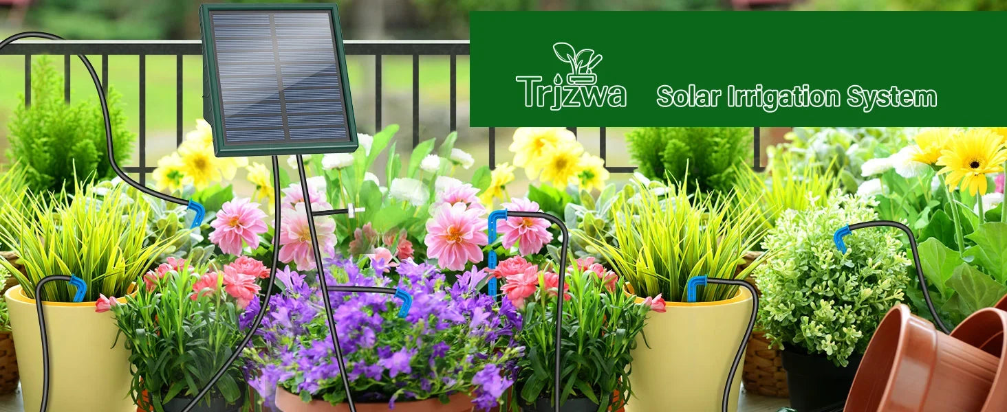 Solarny automatyczny system nawadniania kroplowego do ogrodu i na balkon
